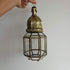 Standing Moroccan Brass Lantern with Clear Glass (CL 1007)